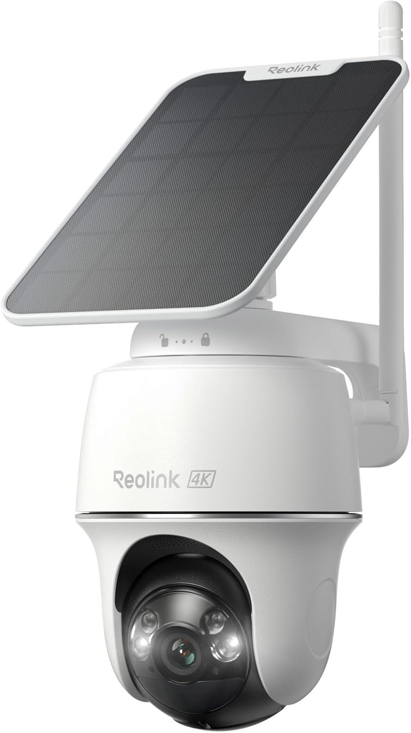 Home Security No Subscription - Caméra de sécurité solaire 4K sans