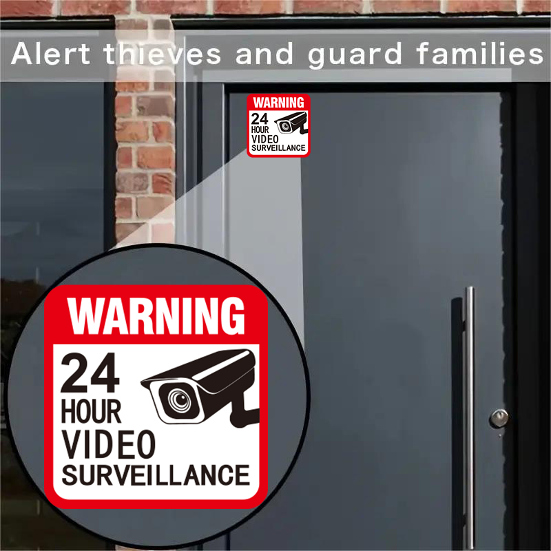 Home Security Companies - 5 feuilles/paquet 5*5 pouces 24 heures