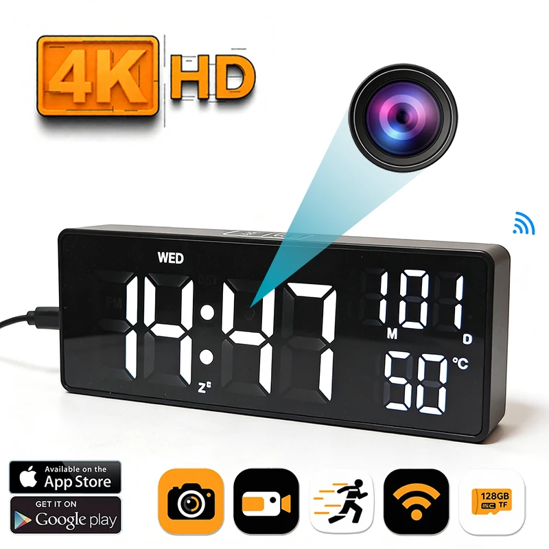 Hidden Camera Clock - Mini caméra horloge WiFi sans fil