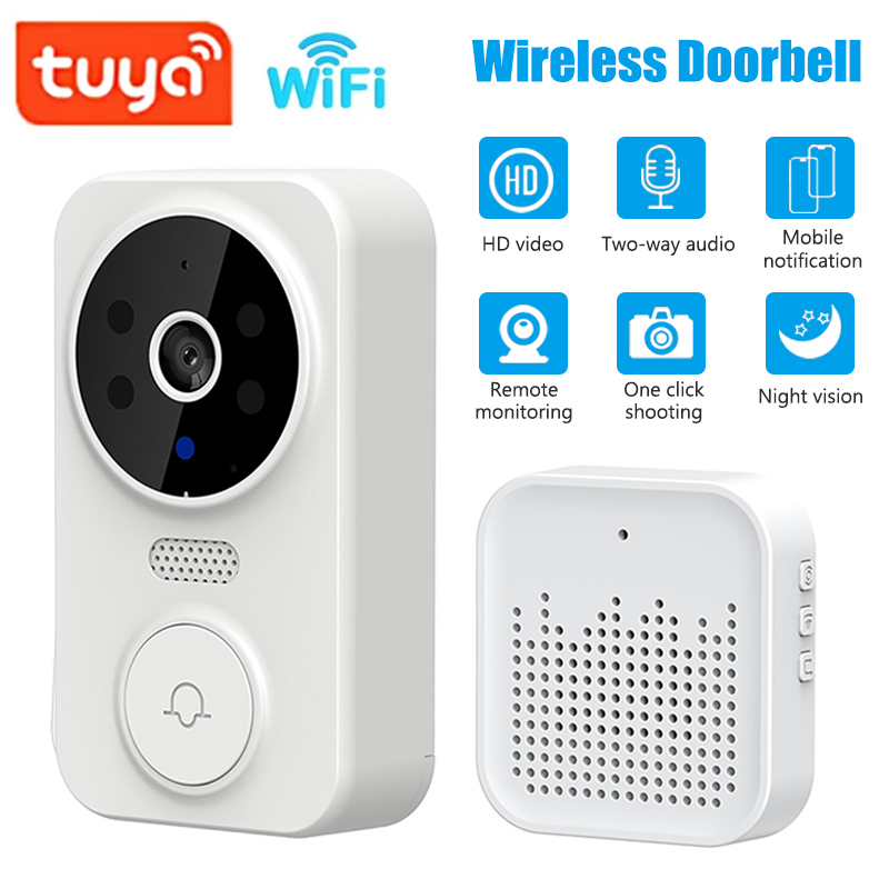 Home Security Bell - Sonnette vidéo intelligente WiFi, caméra à