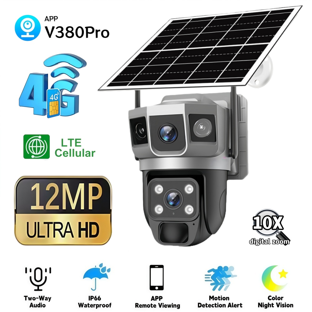 Home Security And Cctv - Caméra de surveillance solaire extérieure 4G,