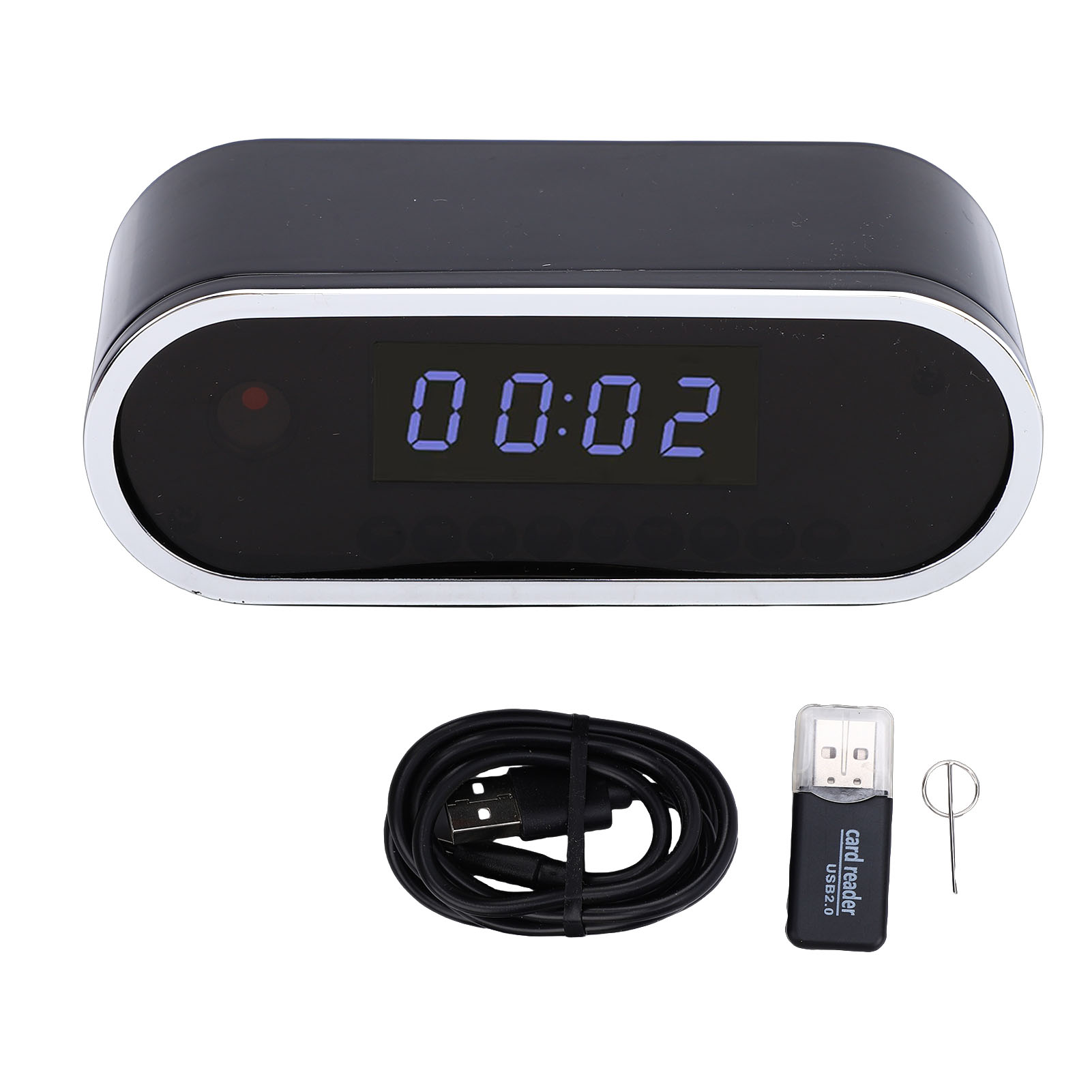 Hidden Camera Clock - Caméra intérieure sans fil WiFi 1080P