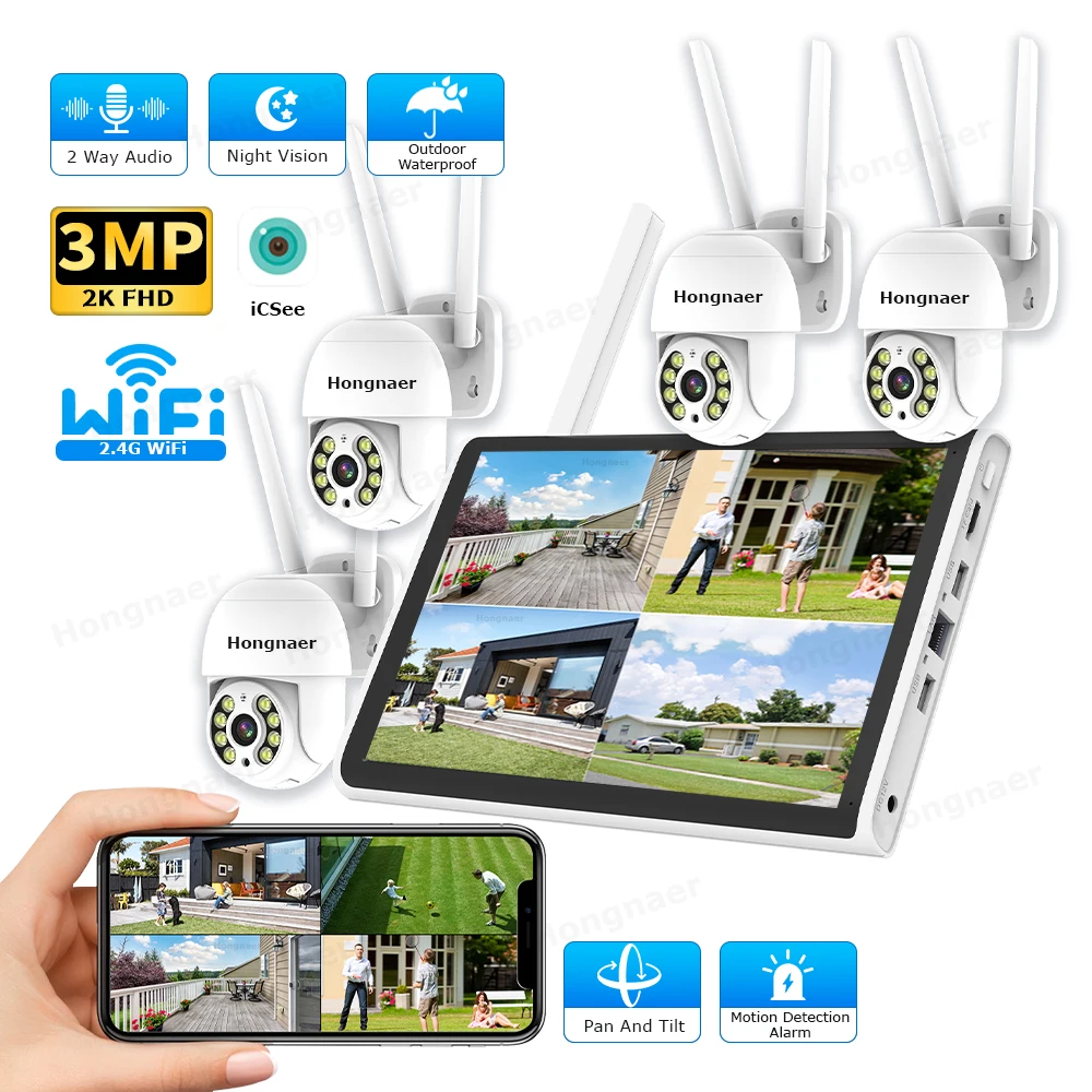 Home Security With Camera - Kit de Système de Caméras de