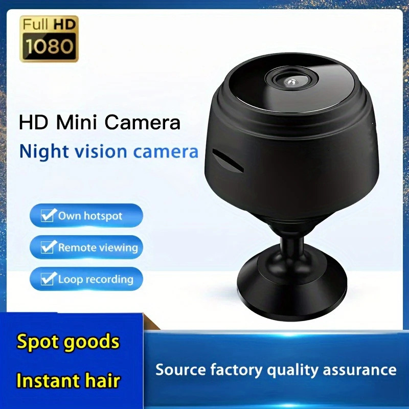 Home Security No Subscription - Mini caméra WiFi A9, enregistreur vidéo