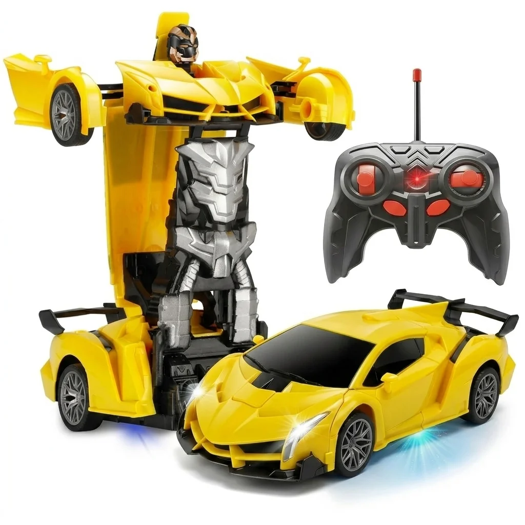 Home Security Companies - Voiture robot télécommandée 2-en-1 transformable, véhicule