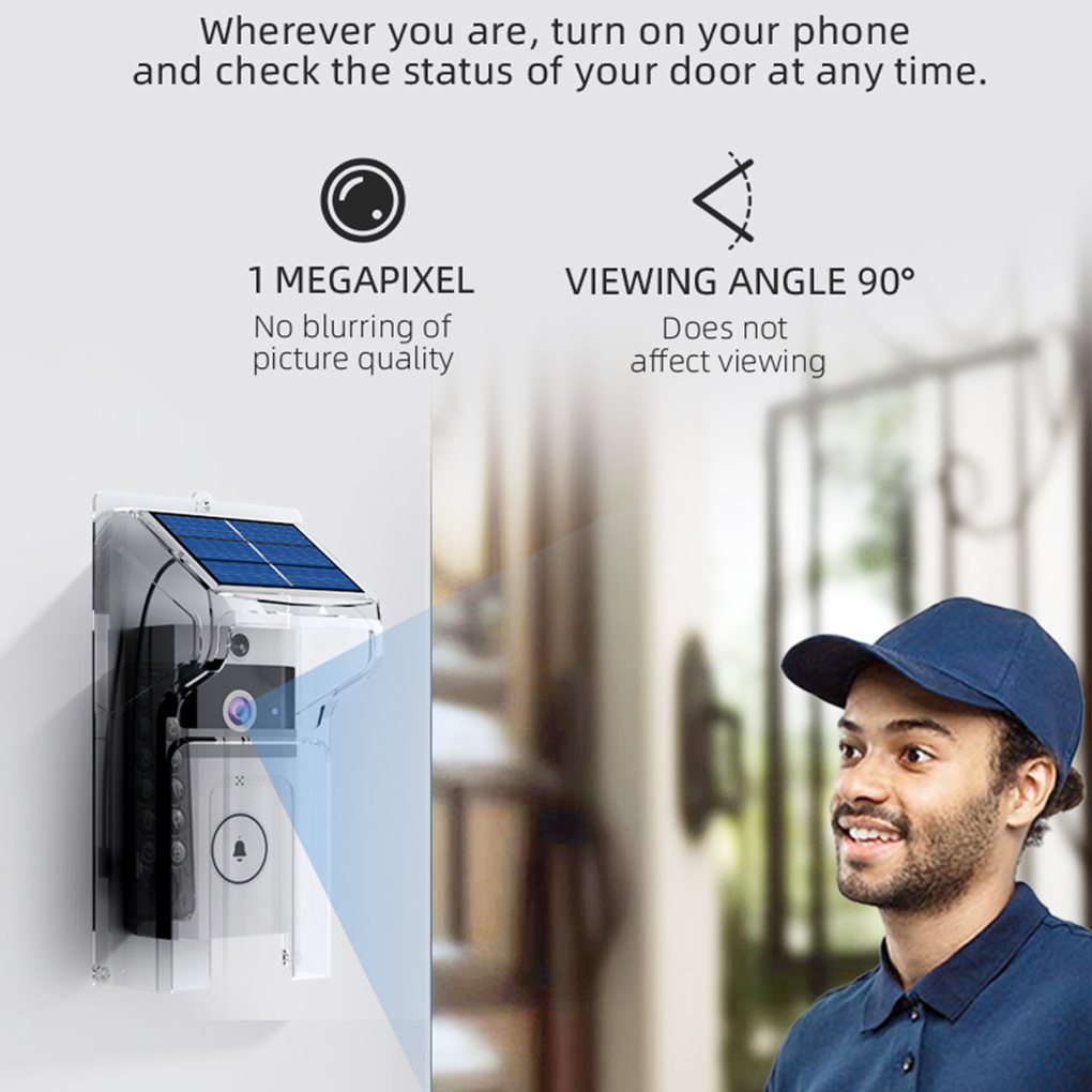 Home Security Bell - Wifivisual sonnette caméra sans fil charge