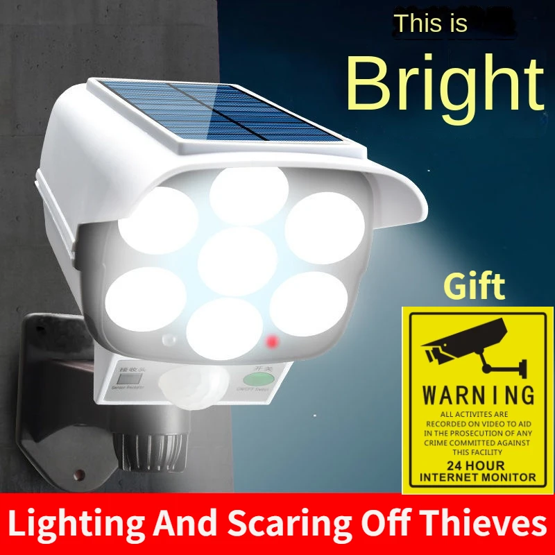 Home Security With Camera - Lumière solaire extérieure capteur de mouvement