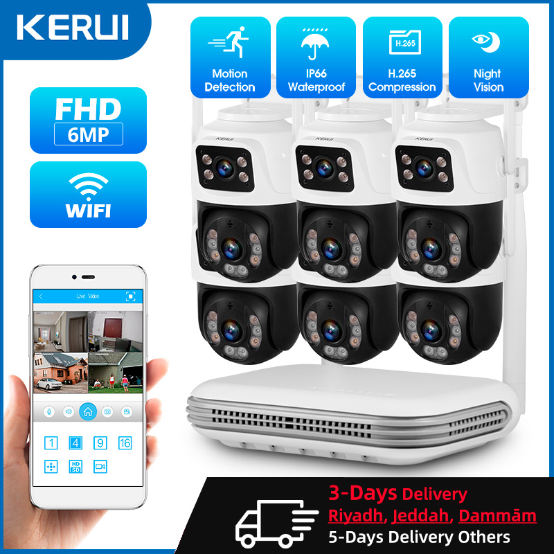 Home Security Bell - KERUI Étanche 6MP HD Sans Fil