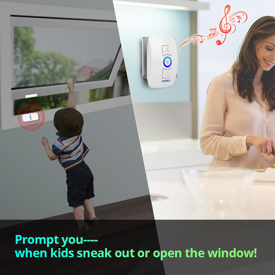Home Security Bell - KERUI sonnette sans fil sécurité à