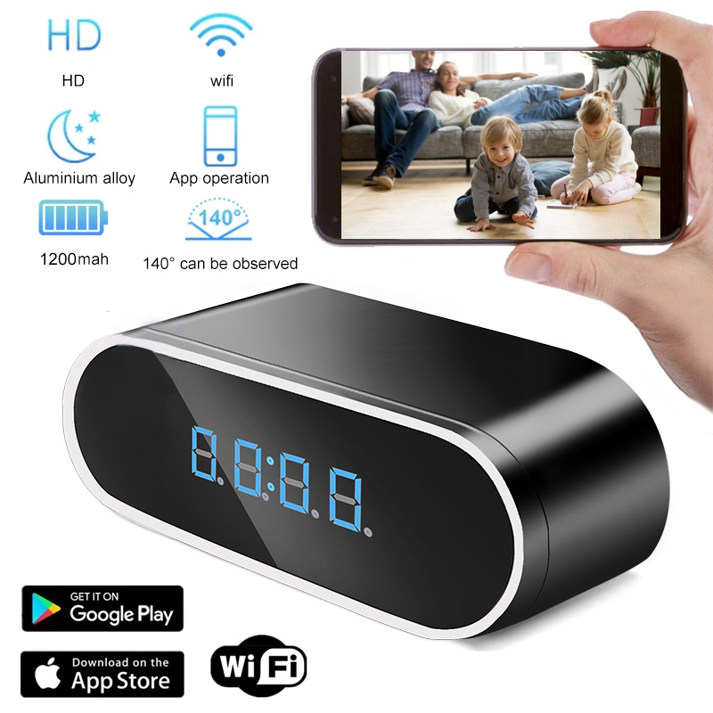 Hidden Camera Clock - Mini caméra d'horloge WiFi, visualisation à