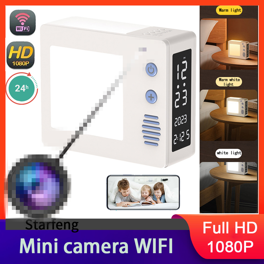 Hidden Camera Clock - Caméra de surveillance domestique WiFi 1080P
