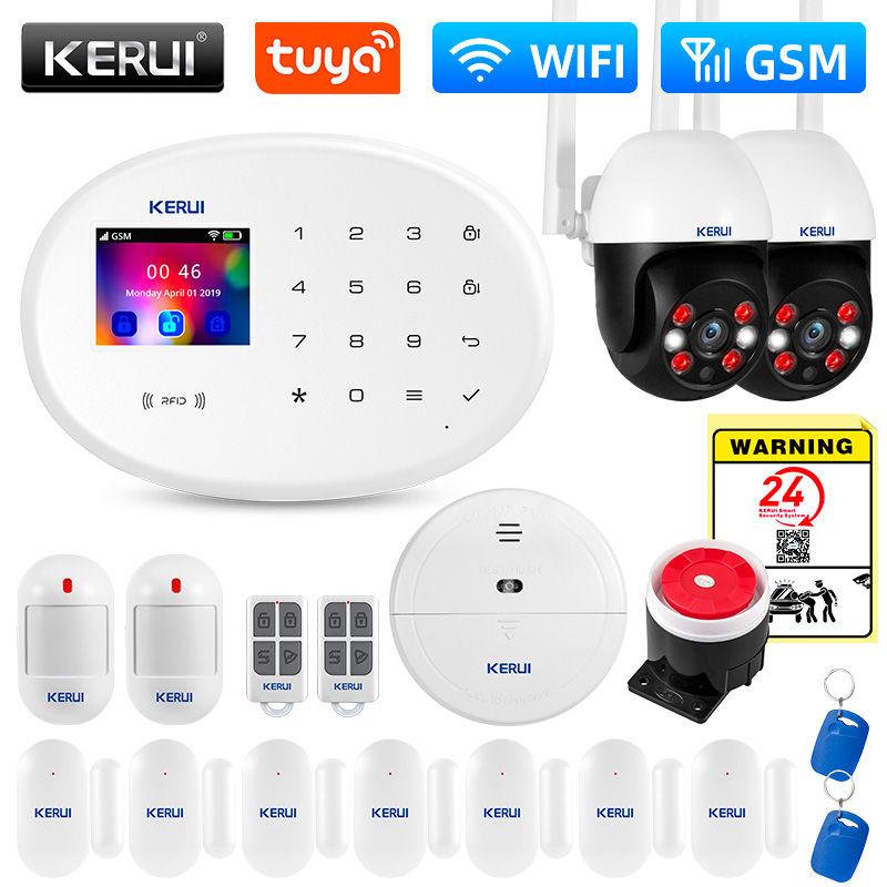 Home Security System Installation - KERbiomWAth- Kit de système d'alarme avec