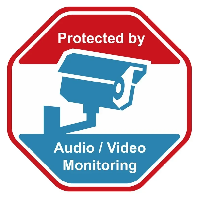 Home Security With Camera - Carte d'avertissement de caméra de surveillance