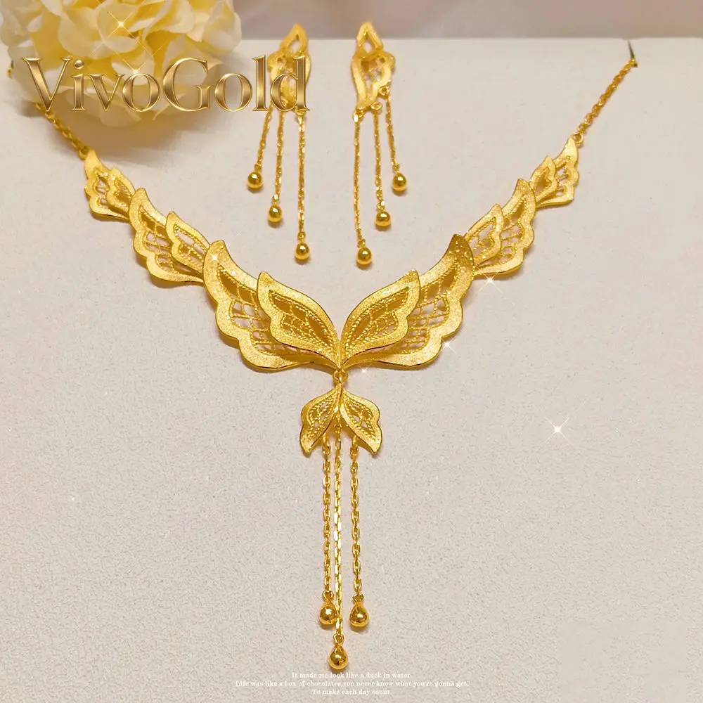 Home Security Companies - Collier d'amour VivoGoldButterfly en or véritable