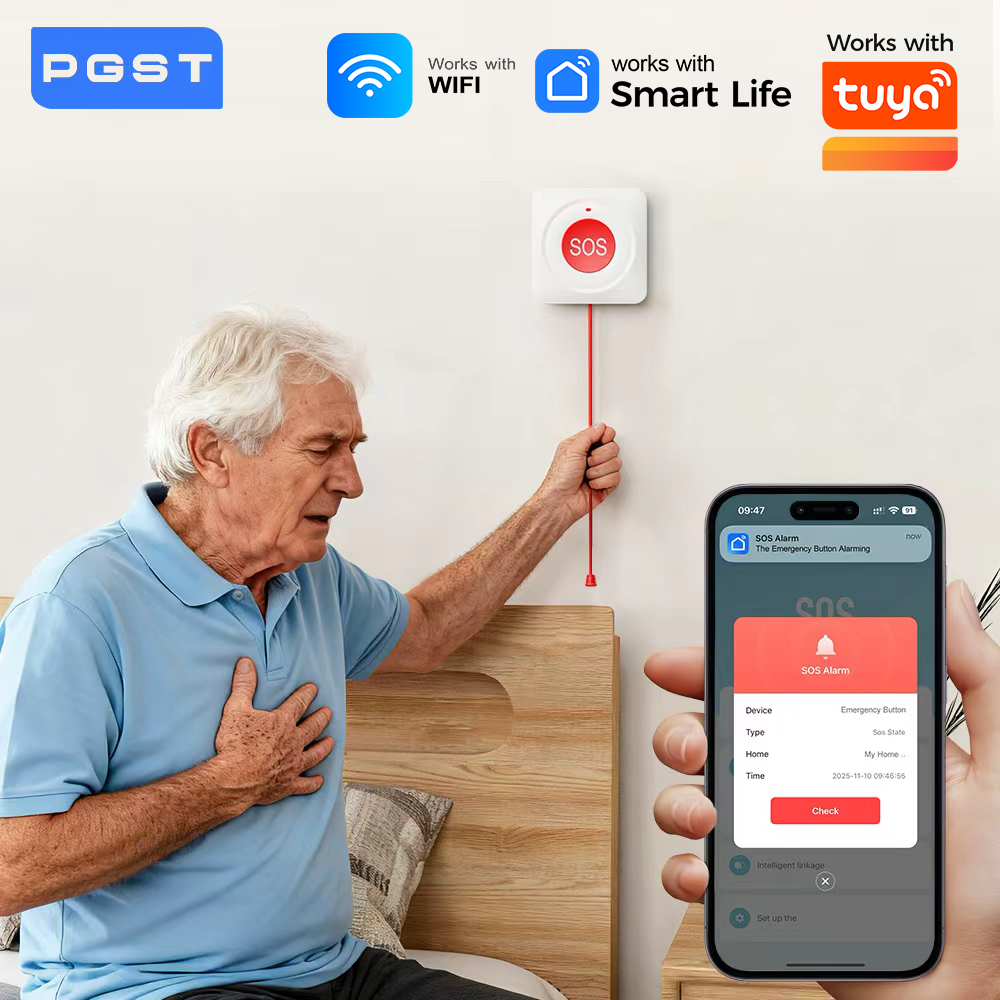 Home Security Siren - Bouton d'urgence WIFI Zigbee SOS compatible