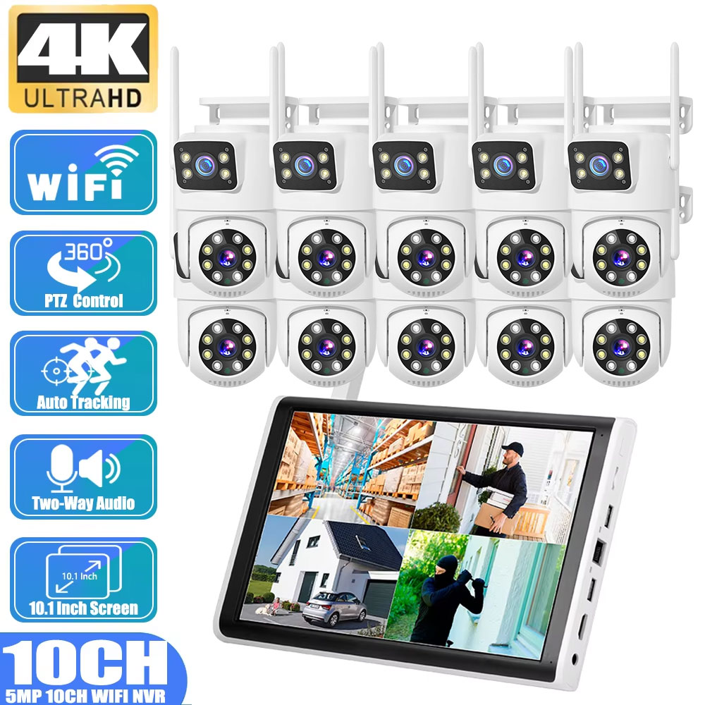 Home Security And Cctv - Caméra PTZ à double objectif 8MP