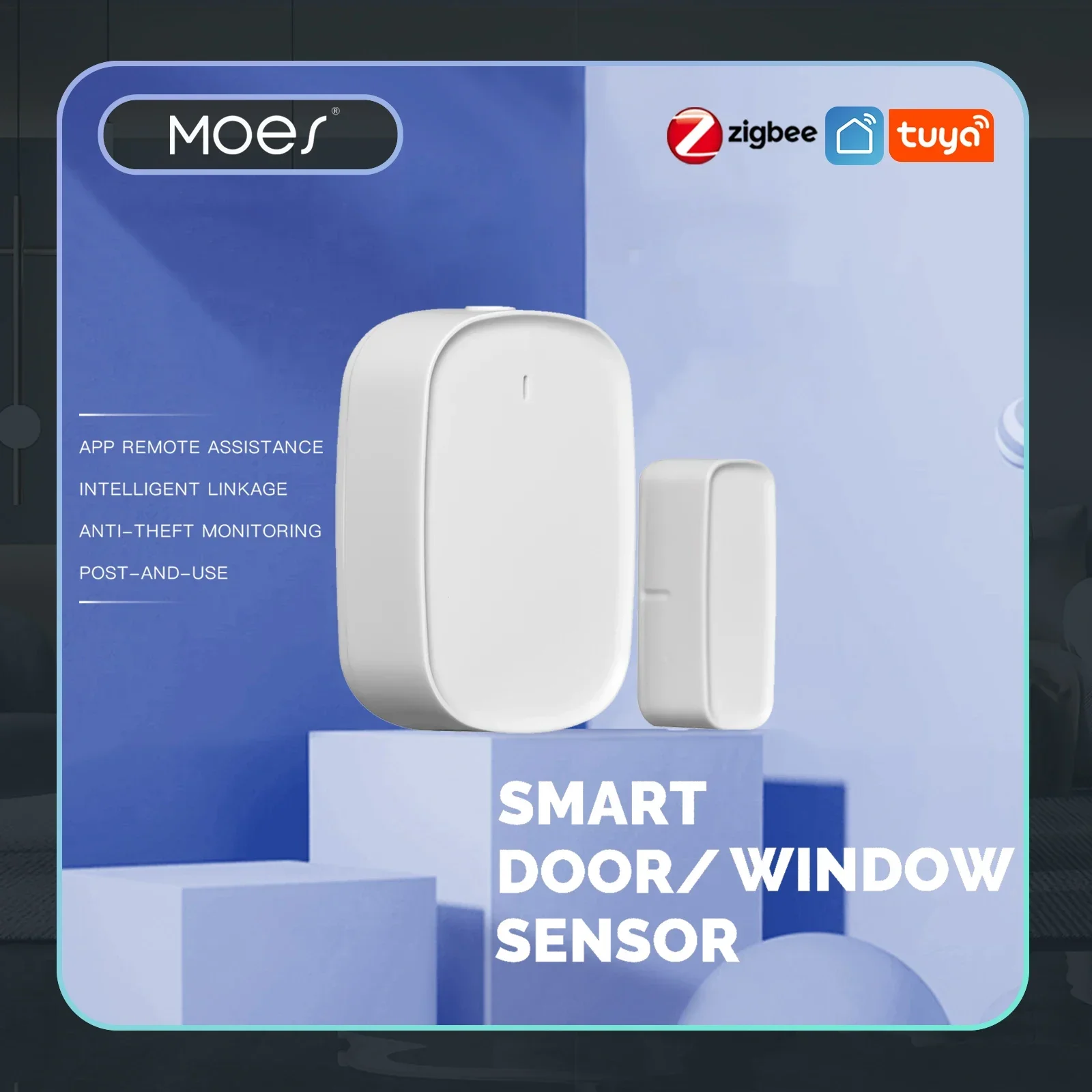 Home Security System Installation - MOES – détecteur d'ouverture de porte/fenêtre