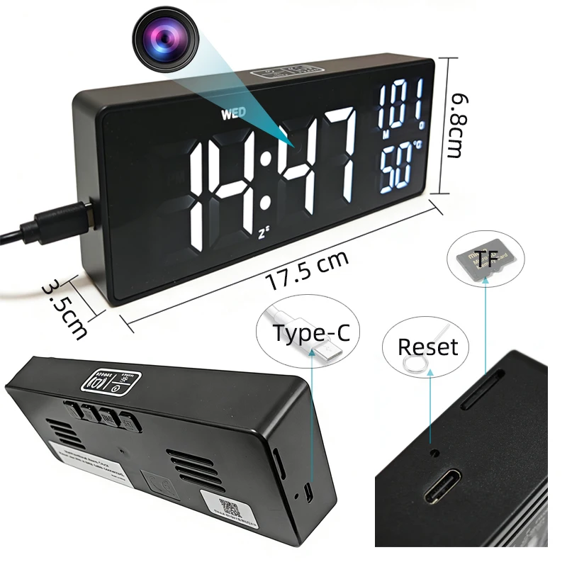 Mini caméra horloge WiFi sans  - Hidden Camera Clock avis et prix