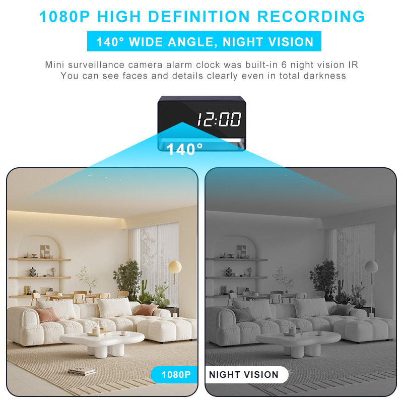 Caméra WiFi 1080P horloge numé - Hidden Camera Clock avis et prix