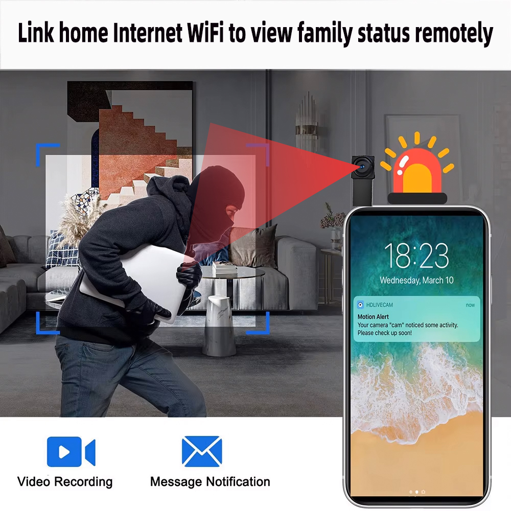 Mini caméra WiFi HD 4K, vision - Hidden Camera Clock avis et prix