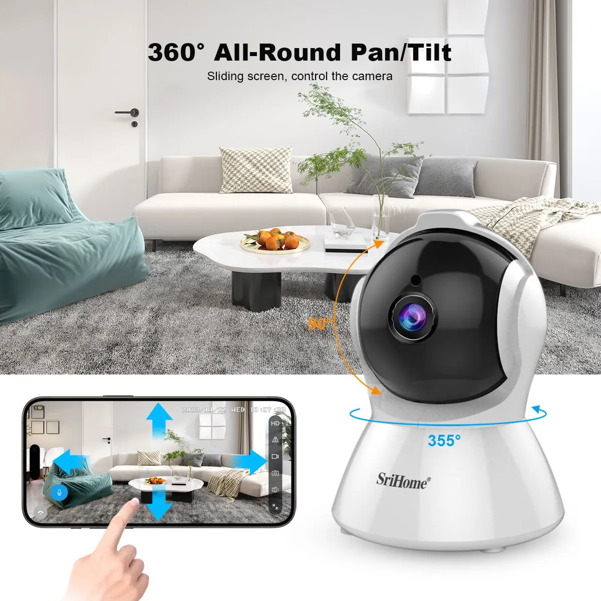 Srihome SH025 WiFi caméra mais - Home Security No Subscription avis et prix