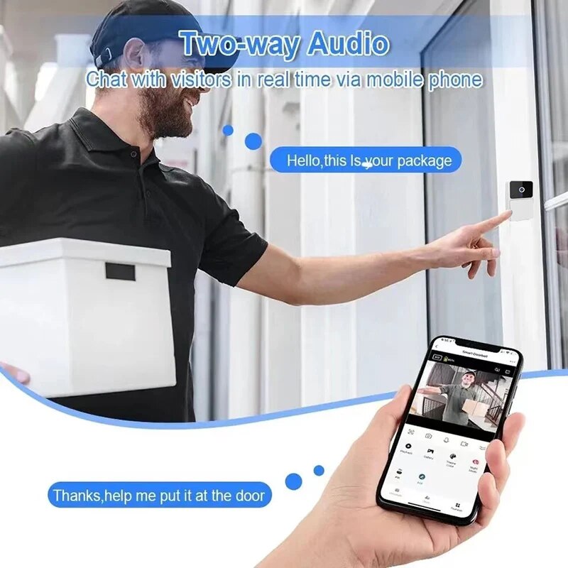 Sonnette vidéo WiFi sans fil p - Home Security Features avis et prix