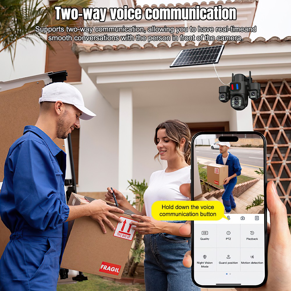 Caméra solaire WiFi PTZ extéri - Home Security Bell avis et prix