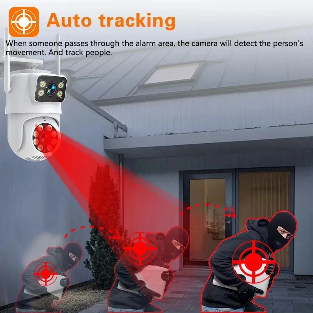 Caméra PTZ à double objectif 8 - Home Security And Cctv avis et prix