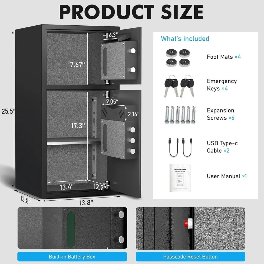6,0 Cu. Coffre-fort de sécurit - Home Security Features avis et prix