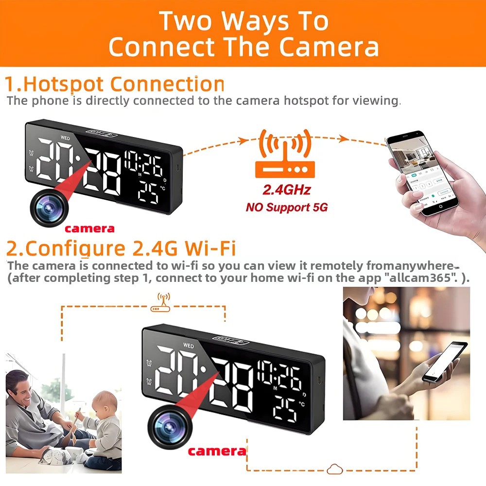 Mini caméra HD 4K, prend en ch - Hidden Camera Clock avis et prix