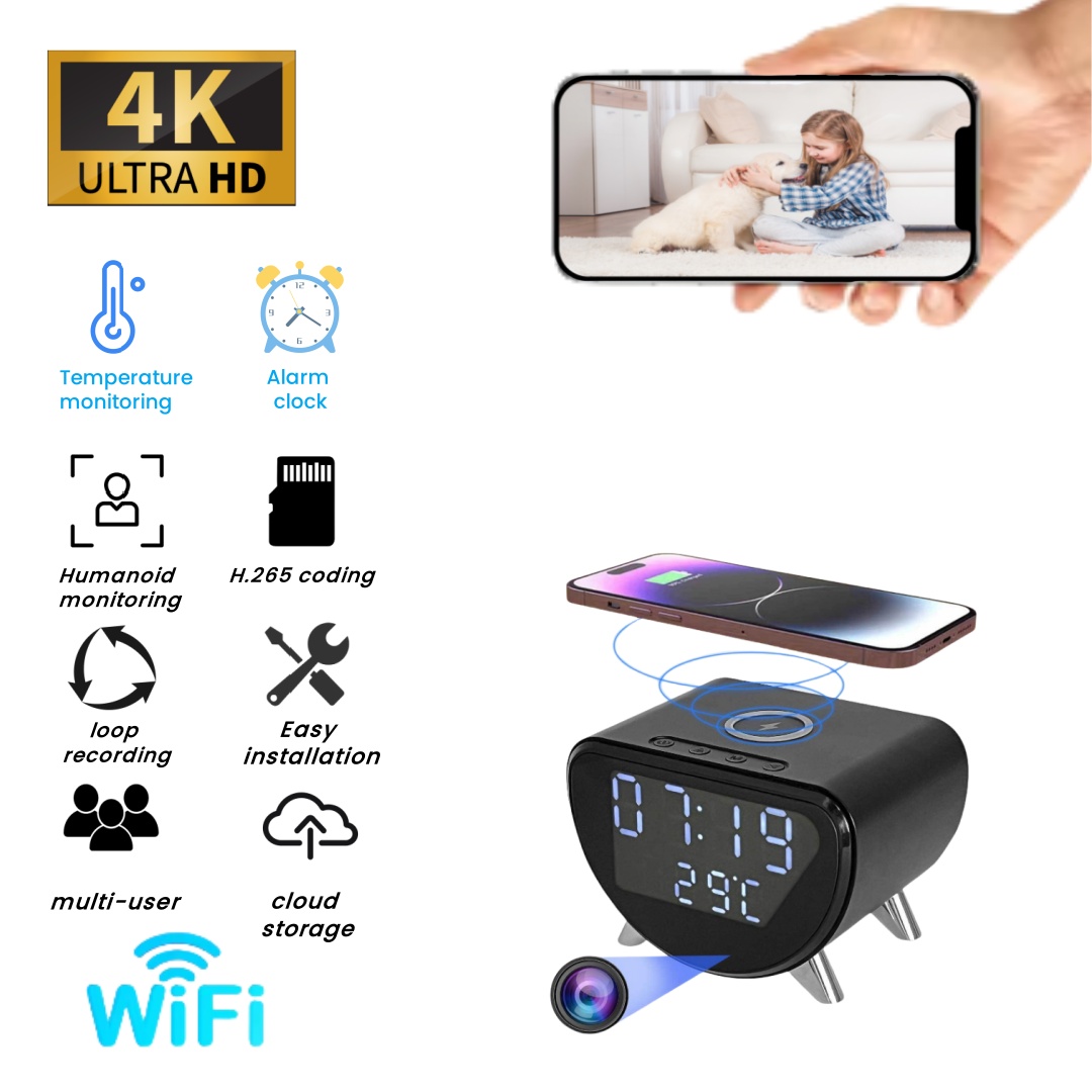 Caméra réveil à chargement san - Hidden Camera Clock avis et prix