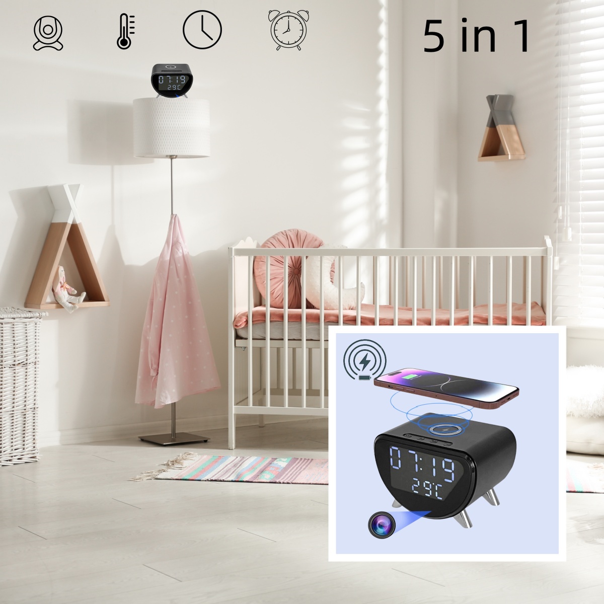 Caméra réveil à chargement san - Hidden Camera Clock avis et prix